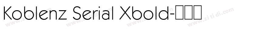 Koblenz Serial Xbold字体转换